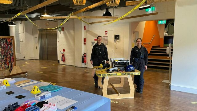 Forensic AFP personnel at Questacon