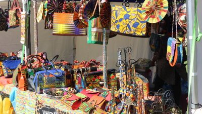 market stall at African Festival in the Park