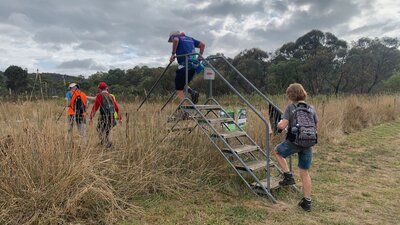 24km Walkers passing the half-way point