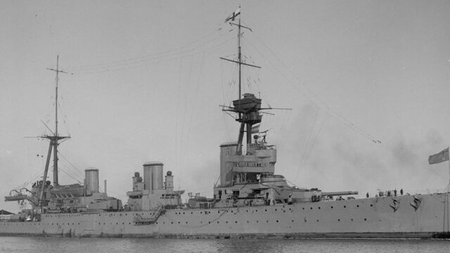 Australian battlecruiser HMAS Australia in 1914, Alan C. Green, State Library Victoria A sepia photograph of a naval battle ship