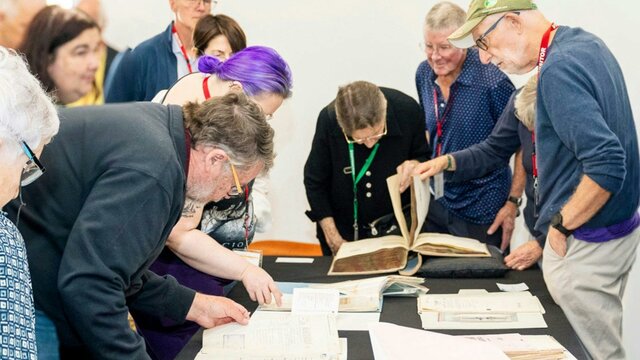 Visitors at the National Archives Preservation Facility tour