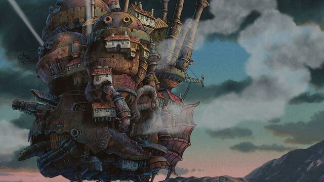 Howl's Moving Castle Animation of a flying dishevelled house