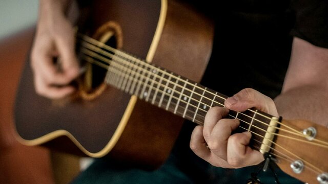 Bush Traditions Sessions - Australian Folk music Man playing acoustic guitar
