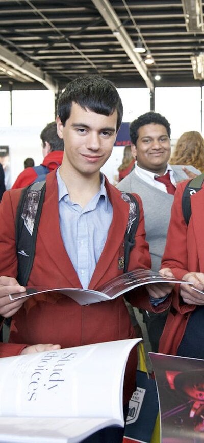 Four students facing the camera at the Canberra CareersXPo