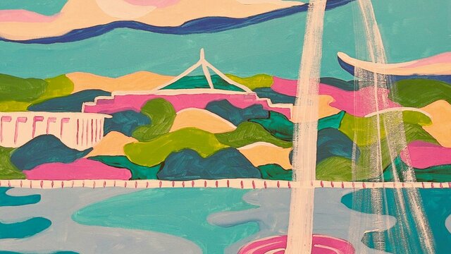 painting of Canberra
