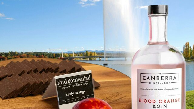 bottle of gin and fudge