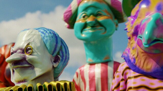 Mark Pritchard & Thom Yorke: Tall Tales (2025) Animation of colourful animal human hybrids