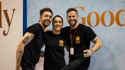 A group of happy exhibitors at the Gin Festival