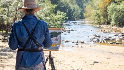 Artist Painting Cotter Bend