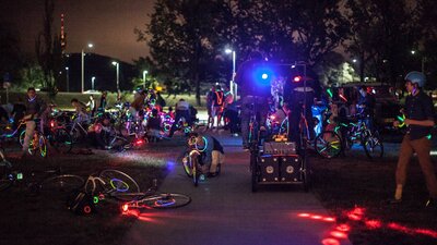 Rat Patrol gathering for a Glow Ride