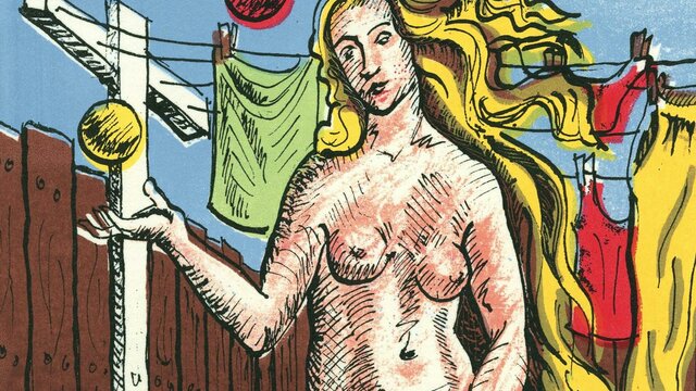 Backyard Birth of Venus by Rebekah Rice-Hamilton Birth of Venus parody