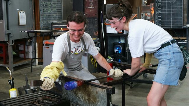Make Your Own Vessel Glass blowing experience at Canberra Glassworks