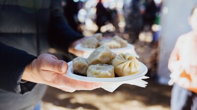 A plate of dumplings from Haig Park Village Markets!
