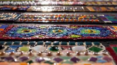 Detail image of glass mosaics