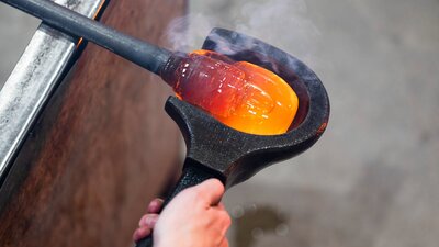 Glass blowing at Canberra Glassworks