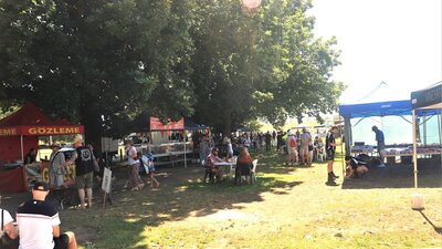 The sun lights up the Village Green Murrumbateman Rec Grounds