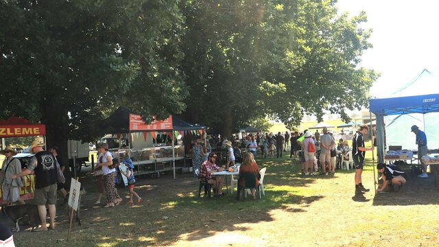 The sun lights up the Village Green Murrumbateman Rec Grounds