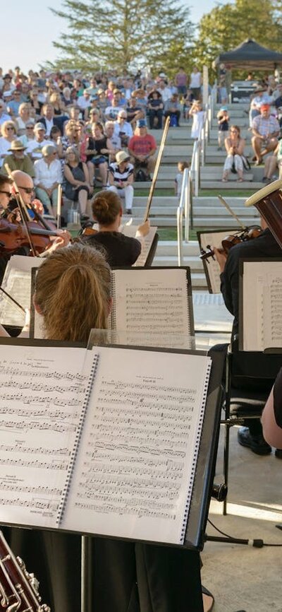 View of audience as seen from stage, 2018