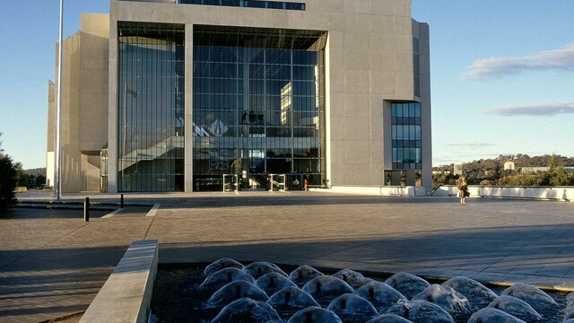 High Court of Australia Coloured photograph of the High Court of Australia building