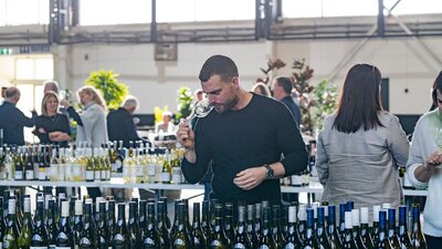 People tasting wine at the National Wine Experience