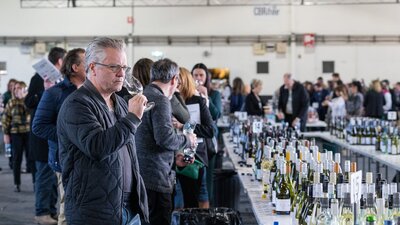 People tasting wine at the National Wine Experience