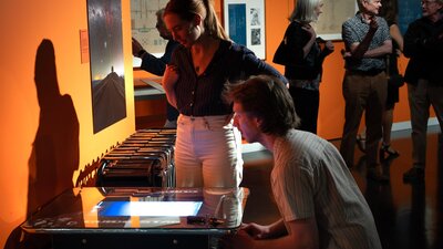 Guide Star, an Arcade Style Game Visitors playing Guide Star, an arcade game made for the exhibition