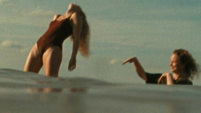 The Chronology of Water, 7:00 PM Thu, Sep 3, 2026 Rated R 18+ Woman in bathing suit standing in water leaning back with another woman flicking water at her