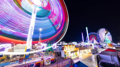 Canberra Show Rides at night