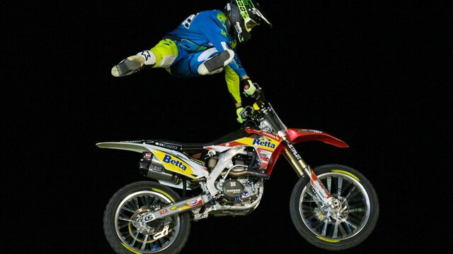 Showtime FMX Showtime FMX bike and rider in mid air