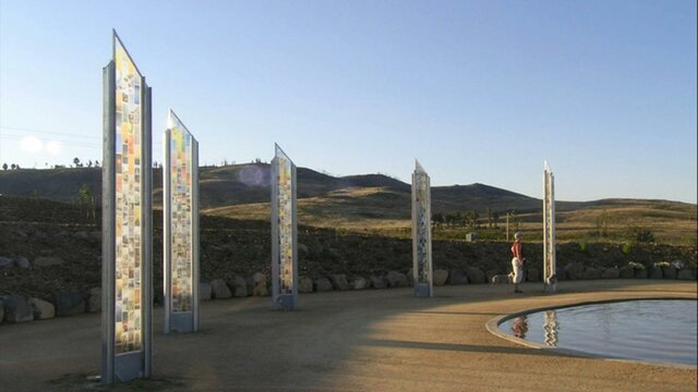 The ACT Bushfire Memorial designed by Tess Horwitz, Tony Steel and Martyn Jolly, 2006. Photo: The ACT Bushfire Memorial designed by Tess Horwitz, Tony Steel and Martyn Jolly, 2006.