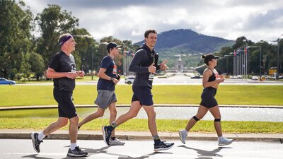 Participants running