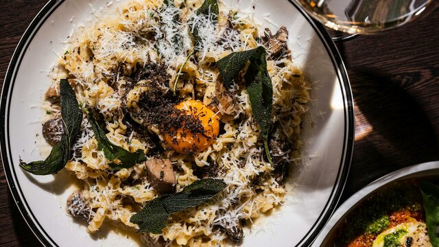 Truffle Smoked Mushroom Casarecce + Whipped Ricotta Truffle Smoked Mushroom Casarecce + Whipped Ricotta