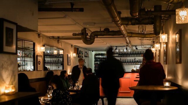 Interior of cosy bar