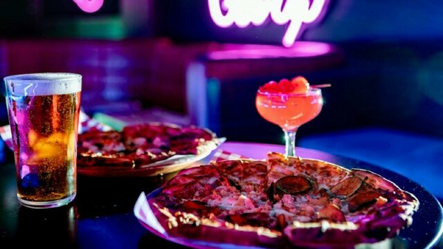 Beer, pizza and cocktails