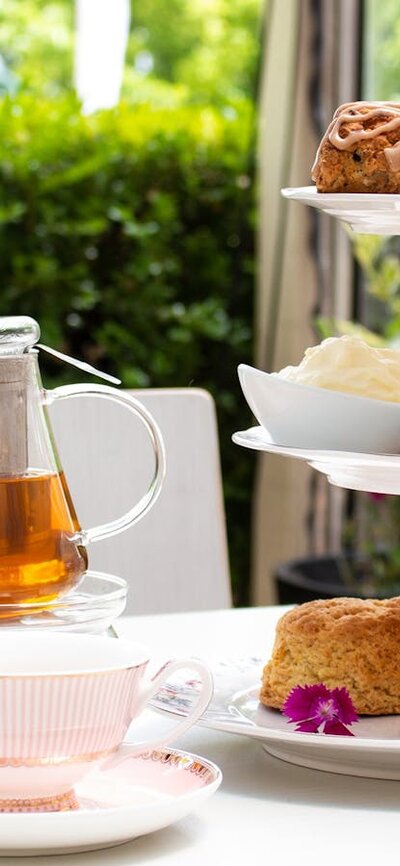 Devonshire Tea for two served at Adore Tea's teahouse