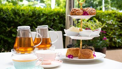 Devonshire Tea for two served at Adore Tea's teahouse