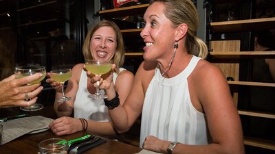 Ladies enjoying cocktails