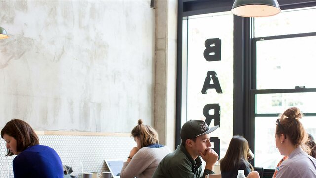 Barrio People relaxing in the coffee bar
