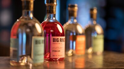 Bottles of Big River Gin
