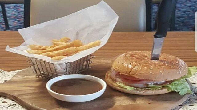 Burger and Fries Boorowa Recreation Club Hilltops Region NSW 2586