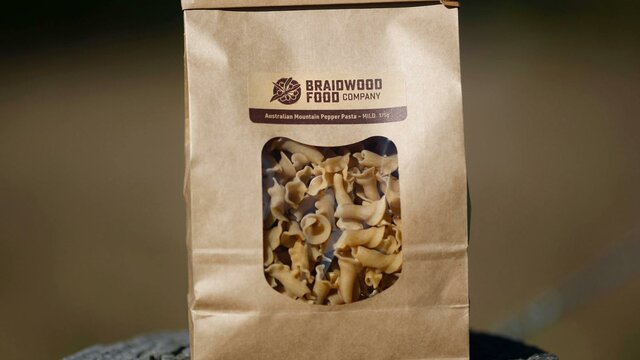 Native Mountain Pepper flavoured pasta by Braidwood Food Co. Braidwood Food Co.