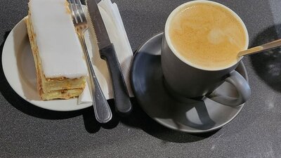 Coffee and Vanilla Slice