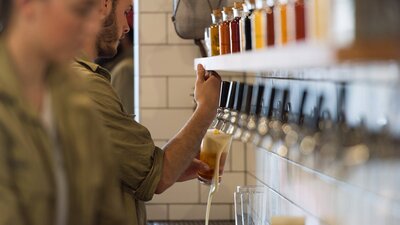 Beers on tap at Capital Brewing Co.