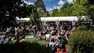 Wide View of Seated Grass Area & Marquee