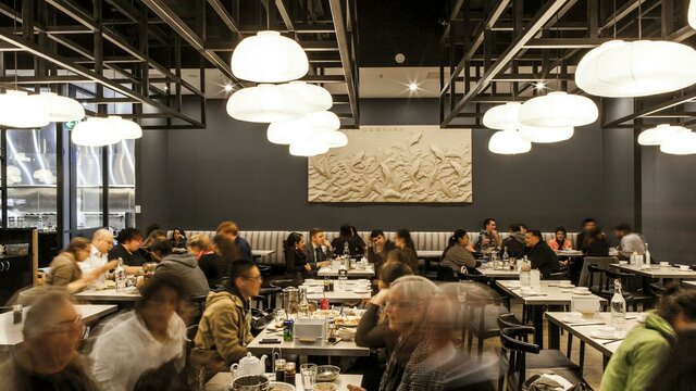 CBD Dumpling House Busy restaurant interior