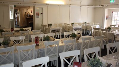 Tables and chairs in dining room