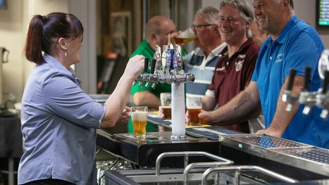 Nat serving drinks Crookwell Services Club Nat serving drinks Crookwell Services Club