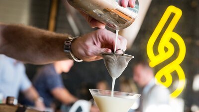 Cocktail being poured