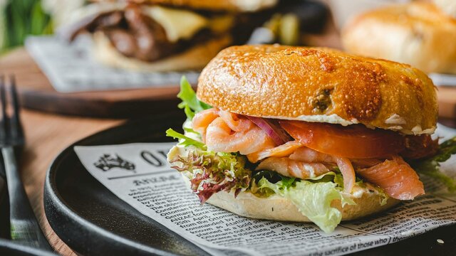 We're so obsessed with bagel Smoked salmon or Moo (Roasted Beef) Bagel
