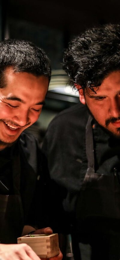 Chefs preparing the menu at Inka Japenese Peruvian restaurant in Canberra